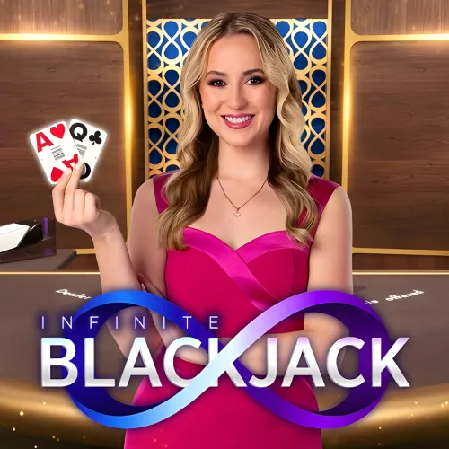 Neem plaats aan de Infinite Blackjack tafel in het TrueLuck live casino.