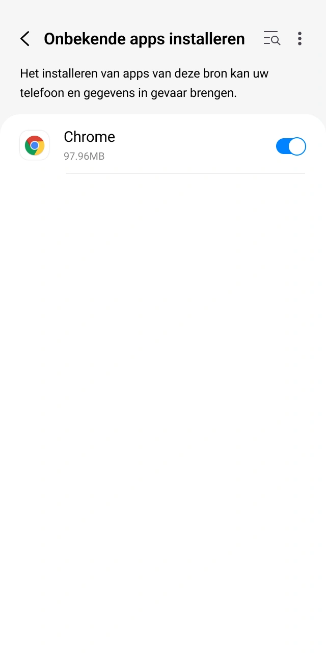 Pas de beveiligingsinstellingen van je toestel aan om de installatie van de TrueLuck-app toe te staan.