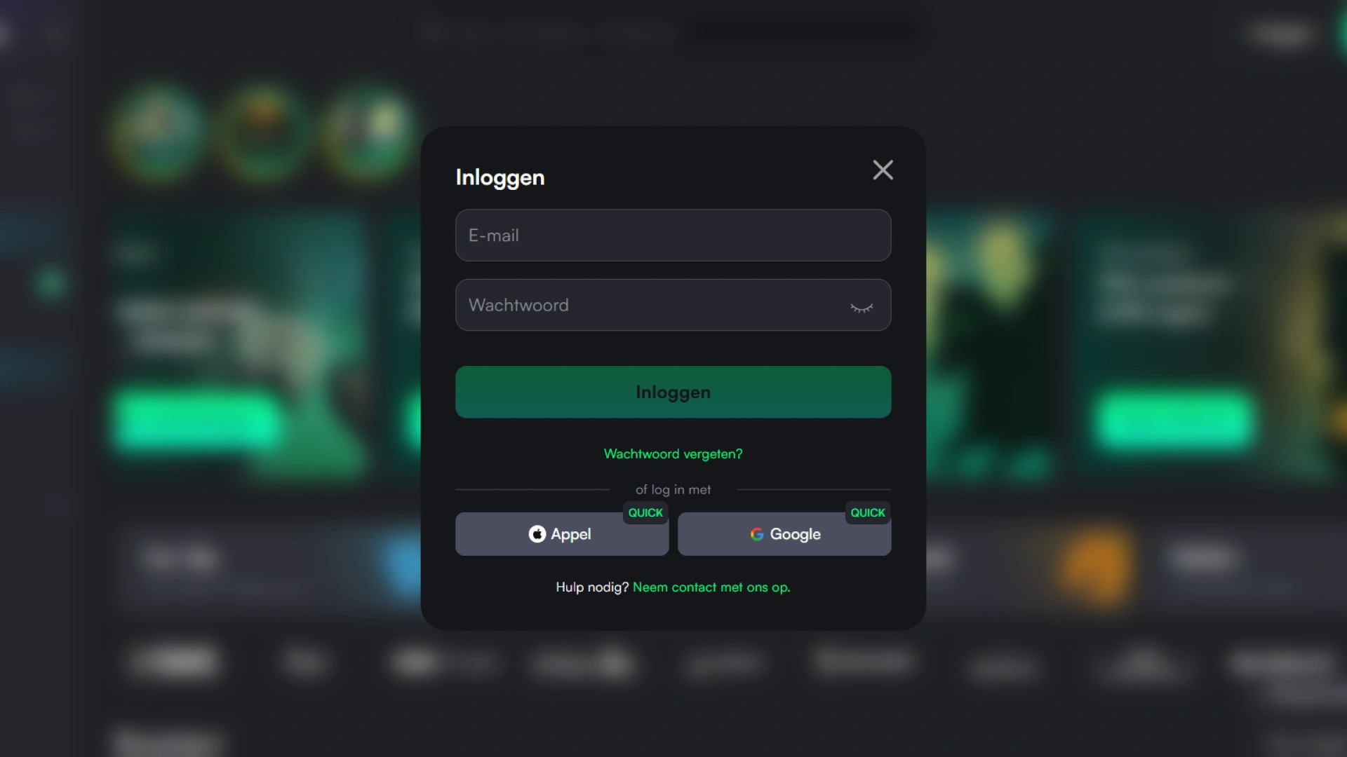 Log in op je persoonlijke dashboard via de TrueLuck-website.