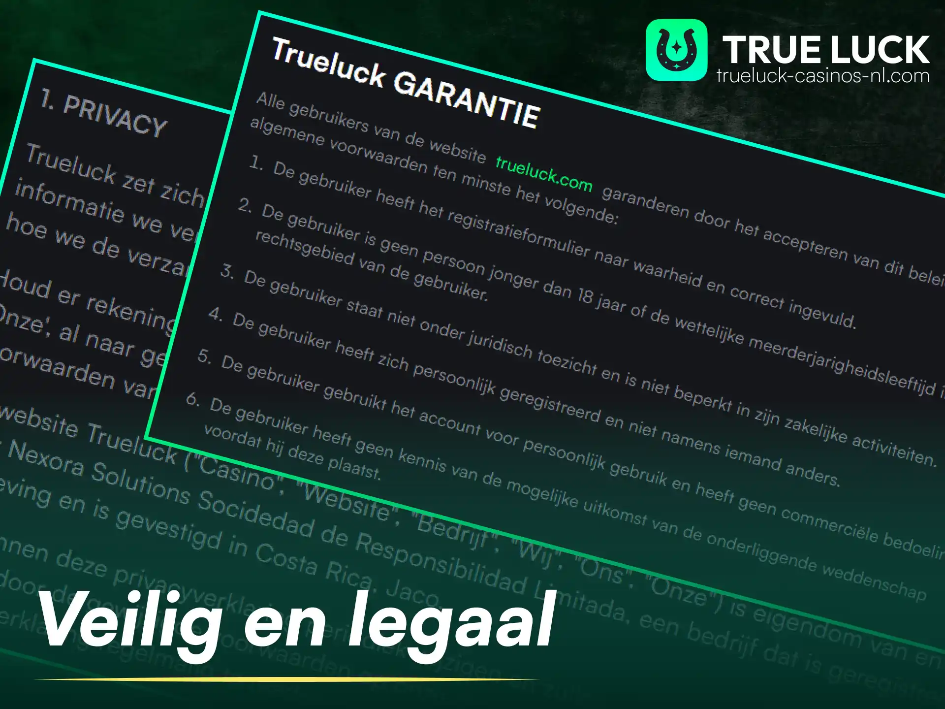 Speel veilig op de legale TrueLuck-website in Nederland.