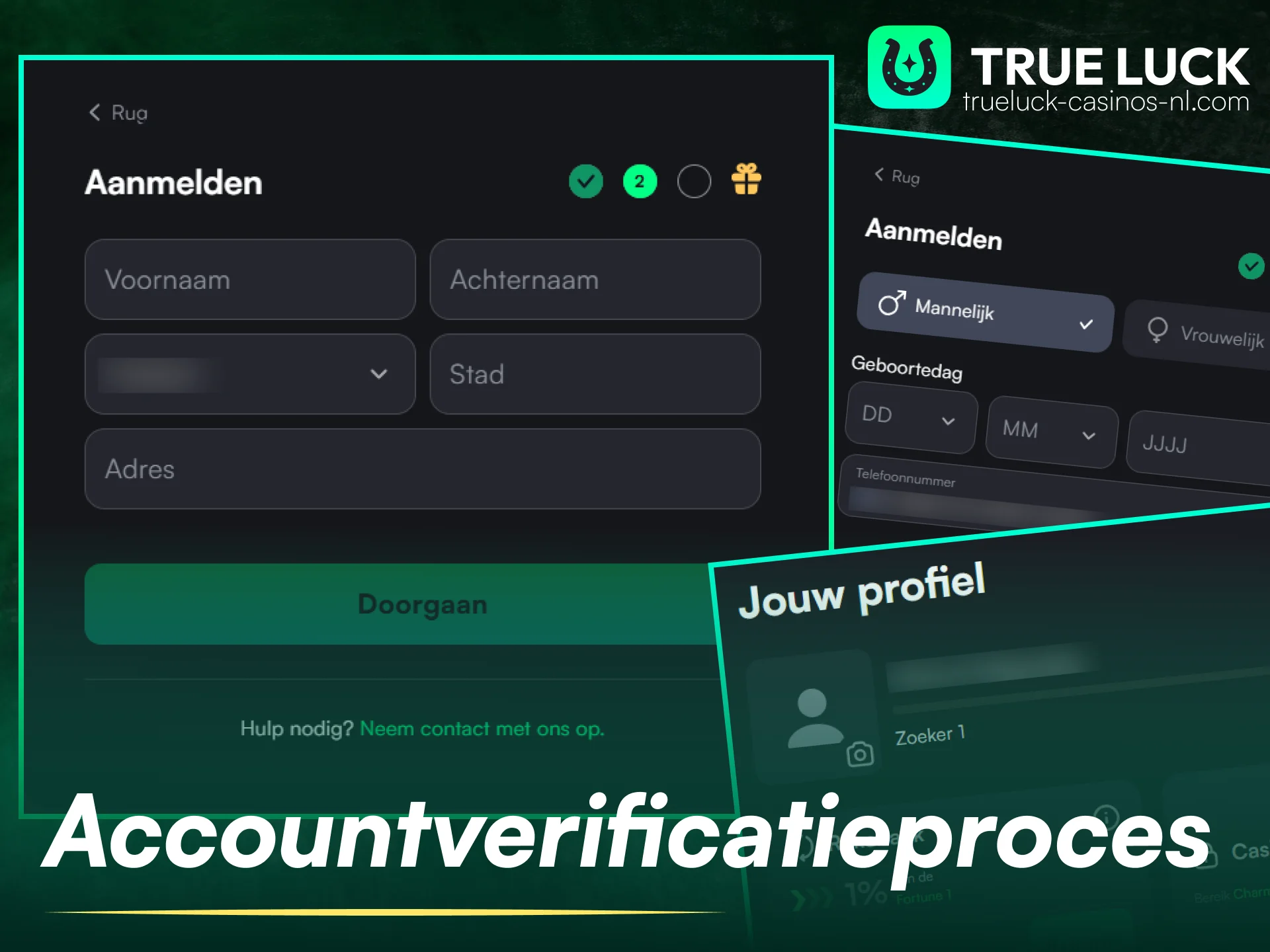 Volg het TrueLuck accountverificatieproces voor een veilige en betrouwbare spelervaring.
