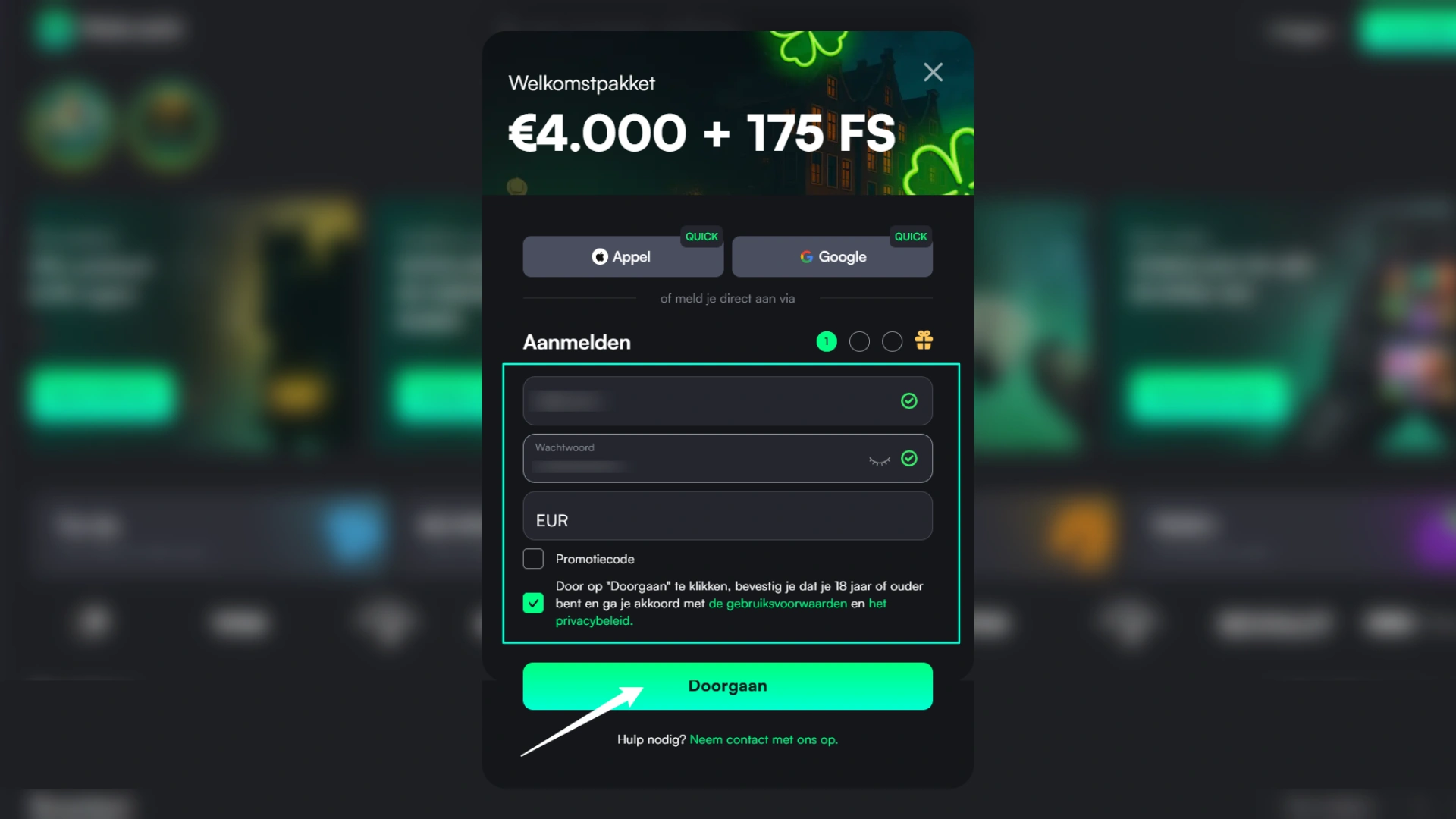 Klik op de verificatielink in je inbox om je e-mailadres voor je TrueLuck-account te bevestigen.