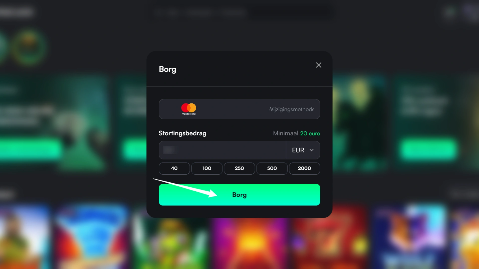 Bevestig je transactie en voltooi de storting op de TrueLuck-website om je bonus te claimen.